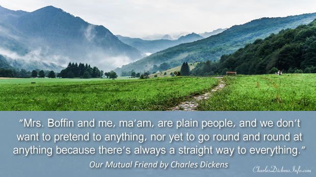 Mrs. Boffin and me - Our Mutual Friend Quote